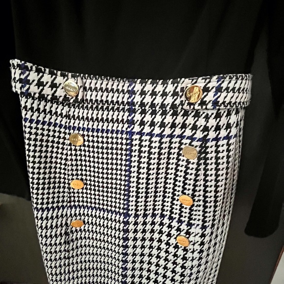 Beautiful DKNY black & houndstooth dress.  Size 4 Excellent Condition - Picture 7 of 10